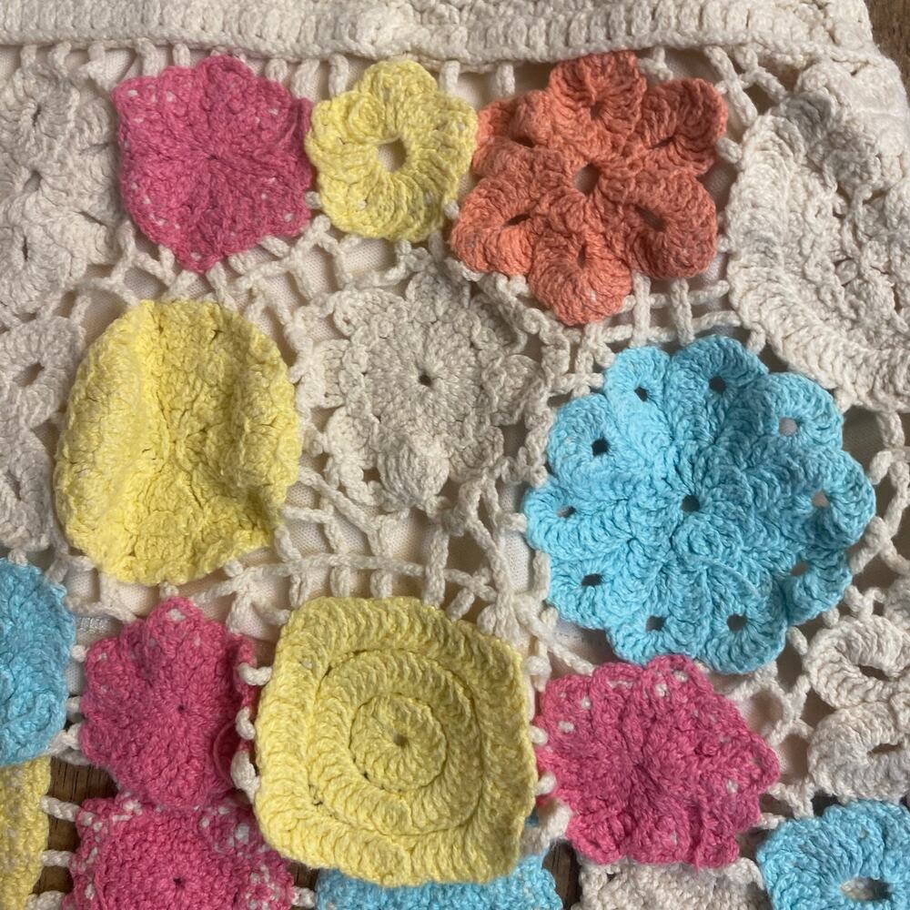 Rare Editions white floral pastel colorful crochet toddler tank SIZE‎ 3T - Picture 4 of 6